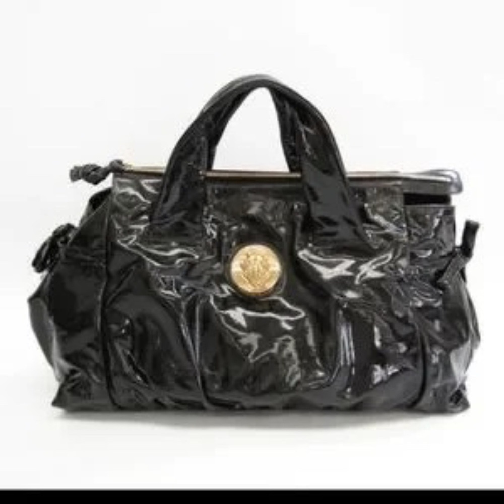 Gucci Black Patent Hysteria Handbag